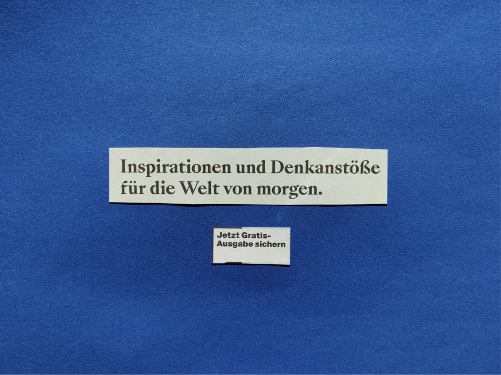 Arbeit aus 2 Werbeausschnitten auf Tonpapier zum Thema Jetzt bestellen aus der Serie 2, Kombination 10